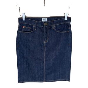 HUDSON JEANS Mattie Dark Rinse Pencil Skirt